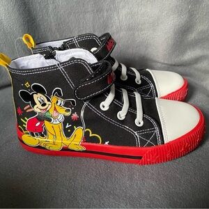 Mickey Mouse Shoes‎ Size 12 Boys Black Hook And Loop Disney Junior New